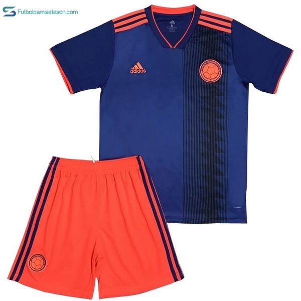 Camiseta Colombia 2ª Niños 2018 Azul